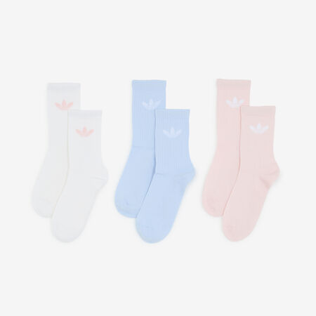 ADIDAS ORIGINALS CHAUSSETTES X3 CREW TREFOIL MARR&Oacute;N/BEIGE HOMBRE