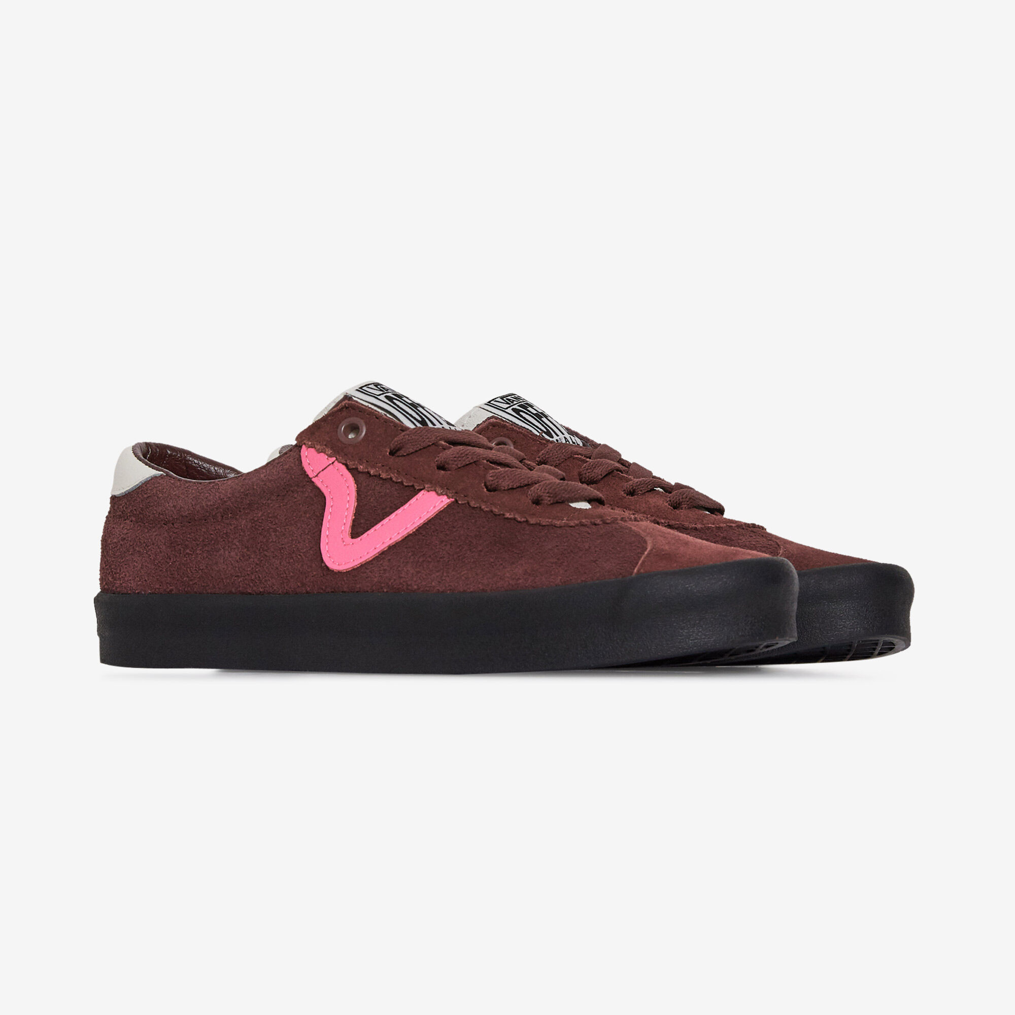 Vans rosas 2025 suela marron