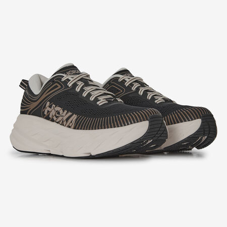 HOKA BONDI 7 NEGRO/ROSA MUJER