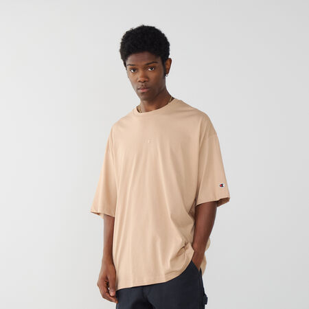 CHAMPION TEE SHIRT CENTERED SMALL LOGO MARRÓN HOMBRE