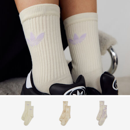 ADIDAS ORIGINALS CHAUSSETTES X3 CREW TIE DYE BEIGE MIXTO