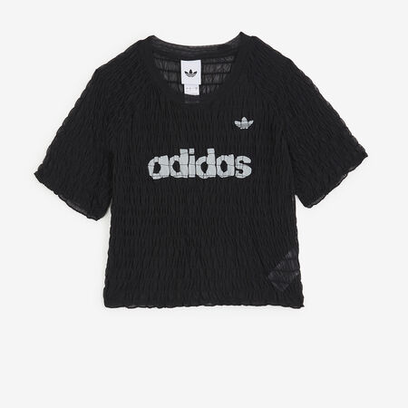 ADIDAS ORIGINALS TEE SMOCKED NEGRO MUJER