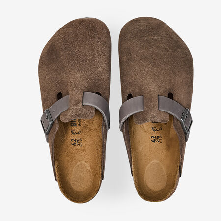 BIRKENSTOCK boston BOSTON SUEDE MIX CONCRETE GRAY GRIS HOMBRE