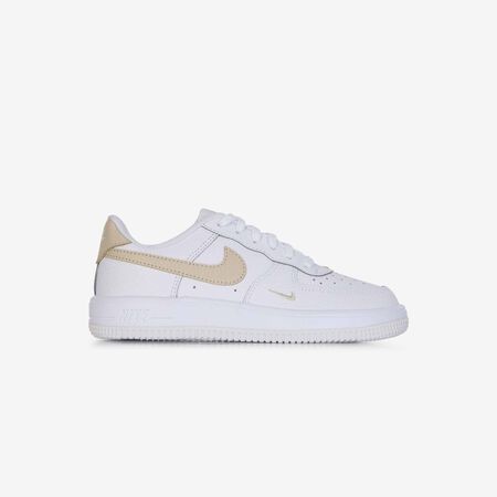 AIR FORCE 1 LOW MINI SWOOSH : BLANCO/BEIGE