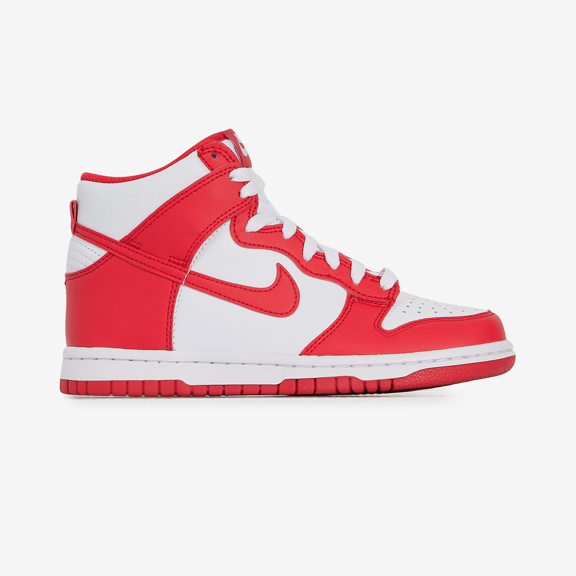 NIKE DUNK HIGH BLANC ROUGE CORDONES NINOS Courir.es