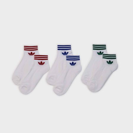 ADIDAS ORIGINALS CHAUSSETTES X3 ANKLE TREFOIL BLANCO/AZUL HOMBRE