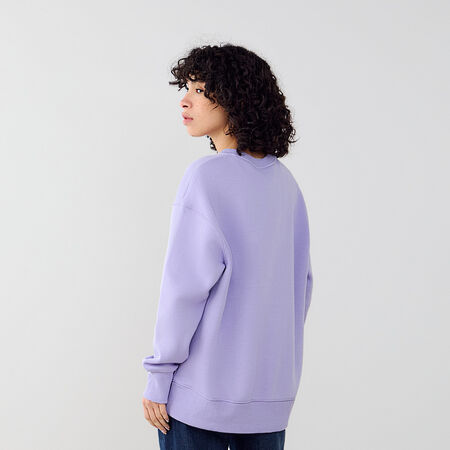 NIKE SWEAT CREW PHOENIX LONG OVERSIZED MORADO/BLANCO MUJER