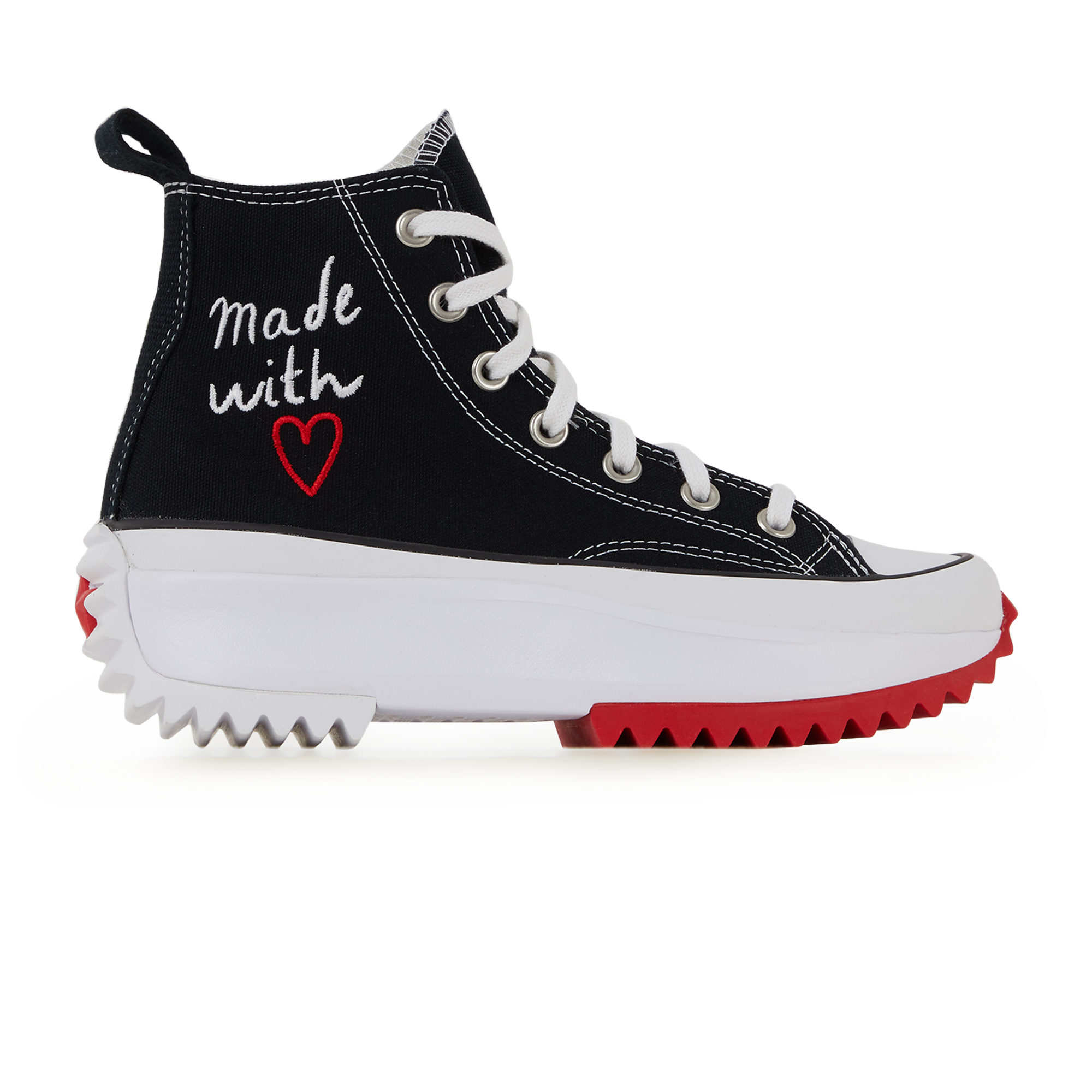 run star hike high top negro