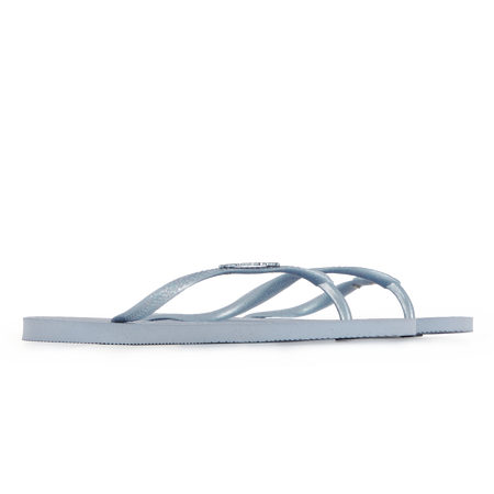 HAVAIANAS SLIM LOGO METALLIC AZUL MUJER