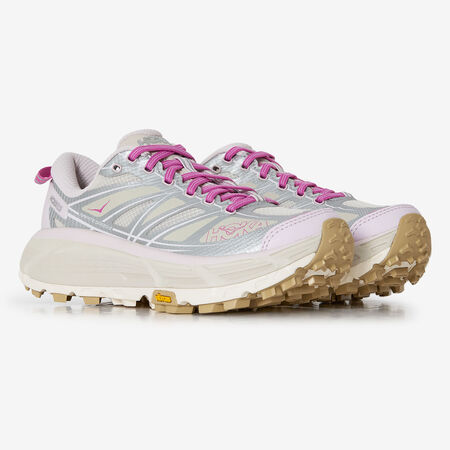 HOKA MAFATE SPEED 2 PLATEADO/ROSA MUJER