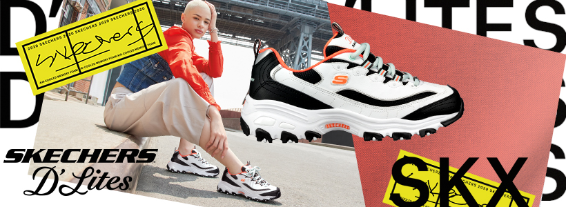 skechers d'lites hombre blanco